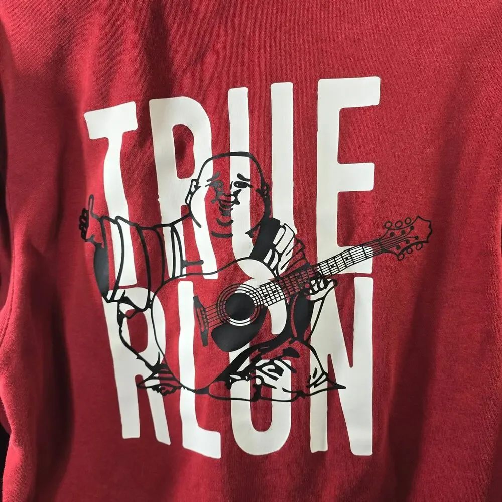 Men's True Religion Buddha Full Zip Hoodie Sweatshirt Size Large